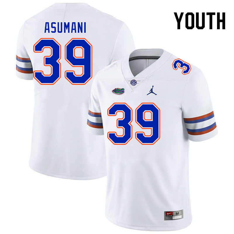 Youth #39 Peter Asumani Florida Gators College Football Jerseys Stitched-White